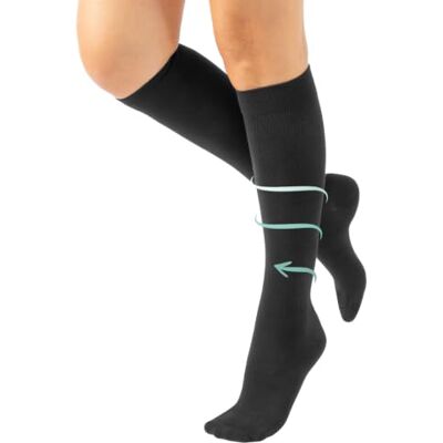 CALZITALY Mi-Bas de Contention en Coton avec Compression Graduée Moyenne 14-16 mm/Hg S, M, L, XL, XXL Made in Italy - Publicité CALZITALY Mi-Bas de Contention en Coton avec Compression Graduée Moyenne 14-16 mm/Hg S, M, L, XL, XXL Made in Italy - Publicité