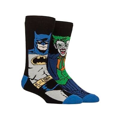 HEAT HOLDERS SOCKSHOP Homme Thermique Chaussettes 1.6 TOG Lite, Chaude, DC Comics Batman & The Joker À motifs, Idée cadeau, 1 Paire Taille 39-45 - Publicité HEAT HOLDERS SOCKSHOP Homme Thermique Chaussettes 1.6 TOG Lite, Chaude, DC Comics Batman & The Joker À motifs, Idée cadeau, 1 Paire Taille 39-45 - Publicité