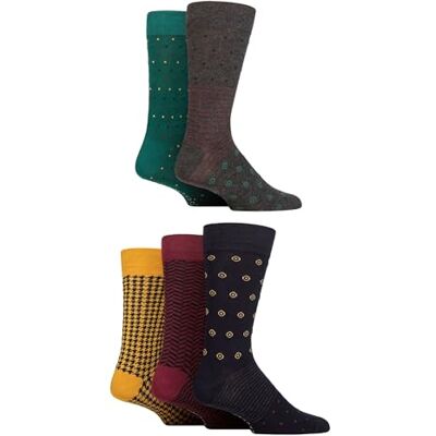 SockShop Chaussettes en bambou naturel pour hommes, colorées et à motifs, taille 40-45, lot de 5 - Publicité SockShop Chaussettes en bambou naturel pour hommes, colorées et à motifs, taille 40-45, lot de 5 - Publicité