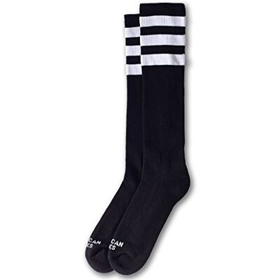 American Socks Back in Black Chaussettes Hautes de Sport pour Hommes et Femmes, Crossfit, Padel, Running, Cyclisme, Vélo et Skate - Publicité American Socks Back in Black Chaussettes Hautes de Sport pour Hommes et Femmes, Crossfit, Padel, Running, Cyclisme, Vélo et Skate - Publicité