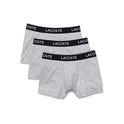 Lacoste Boxer Homme Lot de 3 , Argent Chine, M - Publicité Lacoste Boxer Homme Lot de 3 , Argent Chine, M - Publicité