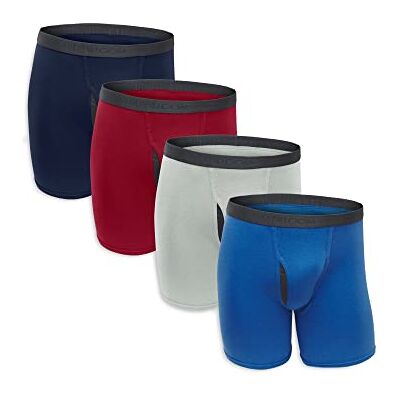 Fruit of the Loom Premium Tag-Free Cotton Underwear (Regular & Big Man) Boxeur ajusté, Assortiment (Lot de 4), Homme - Publicité Fruit of the Loom Premium Tag-Free Cotton Underwear (Regular & Big Man) Boxeur ajusté, Assortiment (Lot de 4), Homme - Publicité