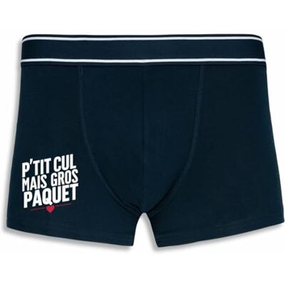 La French Touch Boxer Homme Humour P'tit Cul mais Gros Paquet #2 Imprimé en France Caleçon Homme Drole et Rigolo Cadeau Humour Anniversaire Original (Marine, L) - Publicité La French Touch Boxer Homme Humour P'tit Cul mais Gros Paquet #2 Imprimé en France Caleçon Homme Drole et Rigolo Cadeau Humour Anniversaire Original (Marine, L) - Publicité