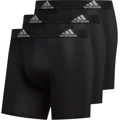 Adidas Lot de 3 Boxers en Microfibre pour Homme Coupe athlétique, Noir/Gris/Noir, 4XL - Publicité Adidas Lot de 3 Boxers en Microfibre pour Homme Coupe athlétique, Noir/Gris/Noir, 4XL - Publicité