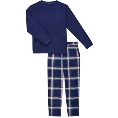 ARTHUR Pyjama Homme en Polaire, Ensemble Manches Longues et Pantalon Chaud et Doux pour l'hiver Motif Luka Carreaux Marine Taille XL - Publicité ARTHUR Pyjama Homme en Polaire, Ensemble Manches Longues et Pantalon Chaud et Doux pour l'hiver Motif Luka Carreaux Marine Taille XL - Publicité