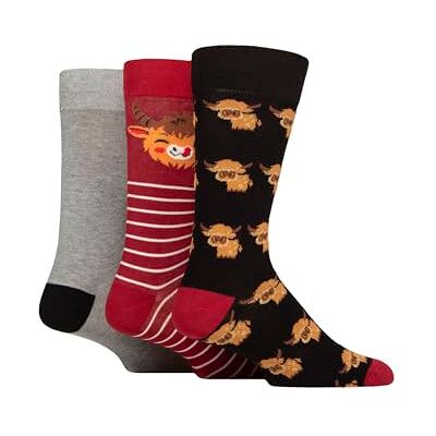 SockShop Lazy Panda Homme Nouveauté Chaussettes en bambou Paquet de 3 Vache des Highlands 40-45 - Publicité SockShop Lazy Panda Homme Nouveauté Chaussettes en bambou Paquet de 3 Vache des Highlands 40-45 - Publicité