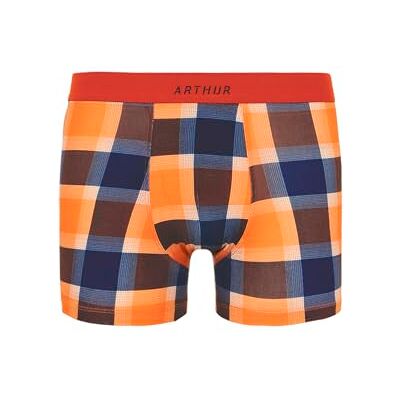 ARTHUR Boxer Homme Motif Fred Tartan Orange Taille L - Publicité ARTHUR Boxer Homme Motif Fred Tartan Orange Taille L - Publicité