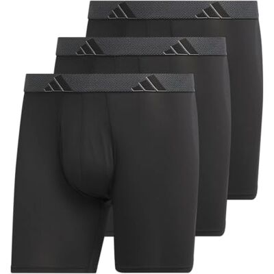 Adidas Microfiber, Performance Boxer Briefs Underwear Pack for Men, Black/Onix Grey/Black/M, X-Large - Publicité Adidas Microfiber, Performance Boxer Briefs Underwear Pack for Men, Black/Onix Grey/Black/M, X-Large - Publicité