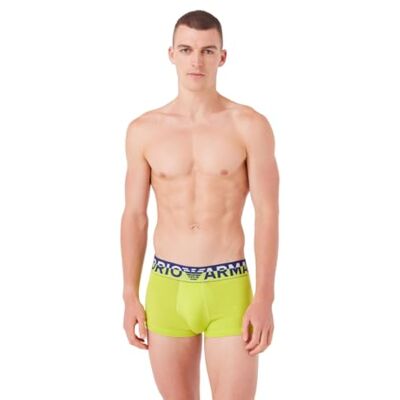 Underwear Emporio Armani Men's Trunk Megalogo, Les Troncs pour des Hommes, Lime, - Publicité Underwear Emporio Armani Men's Trunk Megalogo, Les Troncs pour des Hommes, Lime, - Publicité
