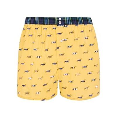 ARTHUR Caleçon Homme Motifs Chien Teckel Jaune, Taille S - Publicité ARTHUR Caleçon Homme Motifs Chien Teckel Jaune, Taille S - Publicité
