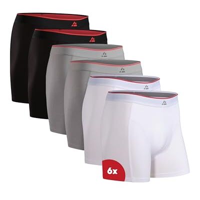 DANISH ENDURANCE Boxer Bambou Homme, Calecon Homme Ultra Doux et Respirant, Lot de 6, MC (2X Noir, 2X Gris, 2X Blanc), XXL - Publicité DANISH ENDURANCE Boxer Bambou Homme, Calecon Homme Ultra Doux et Respirant, Lot de 6, MC (2X Noir, 2X Gris, 2X Blanc), XXL - Publicité