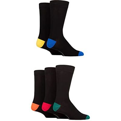 SockShop Hommes unis bambou Chaussettes en 3 couleurs 5 Paires Talon et pointe classiques/noirs 40-45 - Publicité SockShop Hommes unis bambou Chaussettes en 3 couleurs 5 Paires Talon et pointe classiques/noirs 40-45 - Publicité
