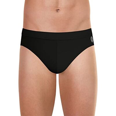 Athena Slip de Bain pour Homme Traveler Doublé, Cordon de Serrage, Sérigraphie Écusson Hanche Coupe Classique Ergonomique Noir, 4 (L) - Publicité Athena Slip de Bain pour Homme Traveler Doublé, Cordon de Serrage, Sérigraphie Écusson Hanche Coupe Classique Ergonomique Noir, 4 (L) - Publicité