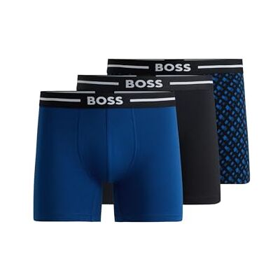 BOSS Hommes BoxerBr 3P Bold des Lot de Trois Boxers Longs en Coton Stretch - Publicité BOSS Hommes BoxerBr 3P Bold des Lot de Trois Boxers Longs en Coton Stretch - Publicité