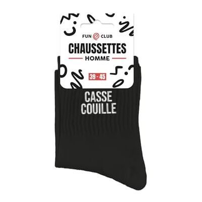 STC Chaussettes noires casse couilles homme - Publicité STC Chaussettes noires casse couilles homme - Publicité