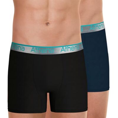 Athena Lot de 2 Boxers Homme 720 Adjust Boxers Longs, Microfibre Respirante, Confort et liberté de Mouvement Label Oeko-TEX® Standard 100 Coupe Ergonomique - Publicité Athena Lot de 2 Boxers Homme 720 Adjust Boxers Longs, Microfibre Respirante, Confort et liberté de Mouvement Label Oeko-TEX® Standard 100 Coupe Ergonomique - Publicité