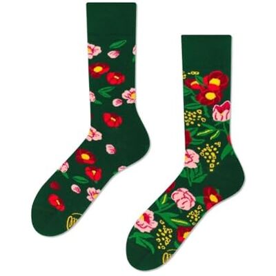 Many Mornings Flower Power Green Floral, Fleuri Chaussettes mélangées, Flower Power Green, 35-38 - Publicité Many Mornings Flower Power Green Floral, Fleuri Chaussettes mélangées, Flower Power Green, 35-38 - Publicité