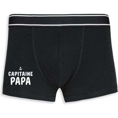 La French Touch Boxer Homme Humour Capitaine Papa Imprimé en France Caleçon Homme Drole et Rigolo Cadeau Humour Anniversaire Original (Noir, L) - Publicité La French Touch Boxer Homme Humour Capitaine Papa Imprimé en France Caleçon Homme Drole et Rigolo Cadeau Humour Anniversaire Original (Noir, L) - Publicité