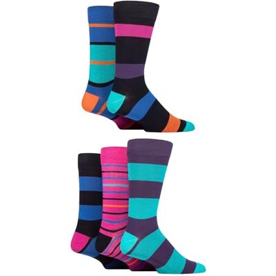 SockShop Chaussettes en bambou naturel pour hommes, colorées et à motifs, taille 40-45, lot de 5 - Publicité SockShop Chaussettes en bambou naturel pour hommes, colorées et à motifs, taille 40-45, lot de 5 - Publicité