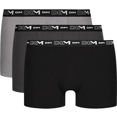 DIM. Lot de 3 Boxers Homme Coton Stretch Respirant Maintien Optimal sans Étiquette - Publicité DIM. Lot de 3 Boxers Homme Coton Stretch Respirant Maintien Optimal sans Étiquette - Publicité