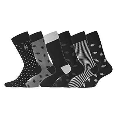 Serge Blanco Chaussettes Homme 43-46, Coton Peigné Lot de 6, Noir 2CA - Publicité Serge Blanco Chaussettes Homme 43-46, Coton Peigné Lot de 6, Noir 2CA - Publicité