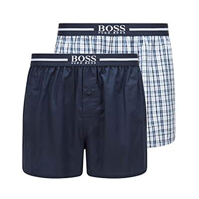 BOSS Hommes NOS Boxer EW 2P Lot de Deux Shorts de Pyjama en Popeline de Coton - Publicité BOSS Hommes NOS Boxer EW 2P Lot de Deux Shorts de Pyjama en Popeline de Coton - Publicité