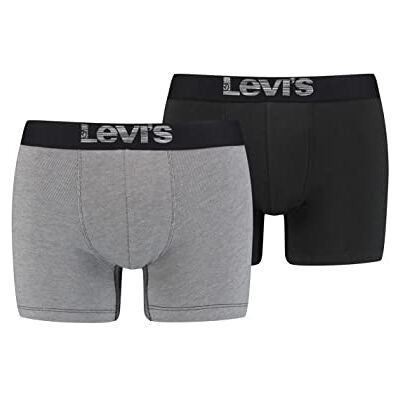 Levis Boxer en Coton Biologique Illusion d'optique pour Homme, Gris/Noir, M - Publicité Levis Boxer en Coton Biologique Illusion d'optique pour Homme, Gris/Noir, M - Publicité