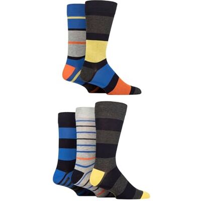 SockShop Chaussettes en bambou naturel pour hommes, colorées et à motifs, taille 40-45, lot de 5 - Publicité SockShop Chaussettes en bambou naturel pour hommes, colorées et à motifs, taille 40-45, lot de 5 - Publicité