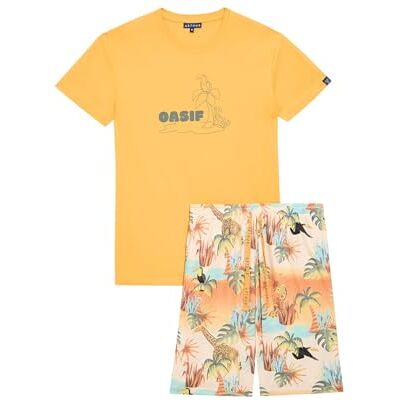 ARTHUR Pyjama Court Homme 100% Coton Jersey Ensemble Manches Courtes & Short à Motifs Oasif Multicolore Léger, Doux et Respirant Taille XXL - Publicité ARTHUR Pyjama Court Homme 100% Coton Jersey Ensemble Manches Courtes & Short à Motifs Oasif Multicolore Léger, Doux et Respirant Taille XXL - Publicité