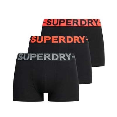 Superdry Trunk Triple Pack, Caleçon Boxeur Homme, Black/Orange, - Publicité Superdry Trunk Triple Pack, Caleçon Boxeur Homme, Black/Orange, - Publicité