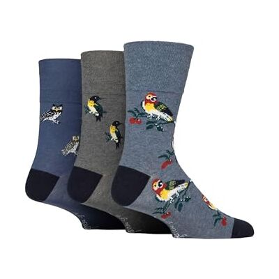 SockShop Gentle Grip Homme RHS Chaussettes en bambou – 3 Paire À motifs Doux Respirant mi-mollet confortables pour tous les jours, Royal Horticultural Society Dessins floraux, 39-45 Oiseaux - Publicité SockShop Gentle Grip Homme RHS Chaussettes en bambou – 3 Paire À motifs Doux Respirant mi-mollet confortables pour tous les jours, Royal Horticultural Society Dessins floraux, 39-45 Oiseaux - Publicité