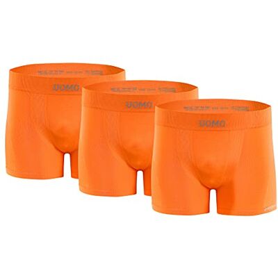 sesto senso 3 Paires Boxer Hommes sans Couture Rétro Caleçons Slips Confortable Trunks Basique Culotte sous-vêtements Uomo S/M Orange - Publicité sesto senso 3 Paires Boxer Hommes sans Couture Rétro Caleçons Slips Confortable Trunks Basique Culotte sous-vêtements Uomo S/M Orange - Publicité