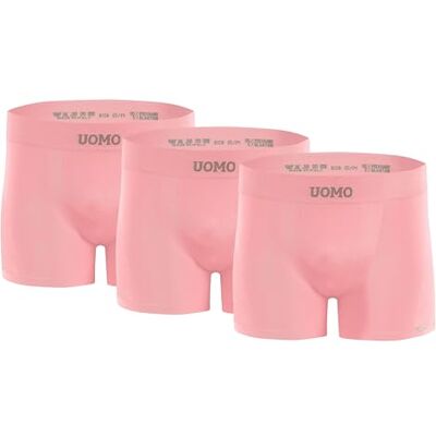 sesto senso 3 Paires Boxer Hommes sans Couture Rétro Caleçons Slips Confortable Trunks Basique Culotte sous-vêtements Uomo L/XL Rose - Publicité sesto senso 3 Paires Boxer Hommes sans Couture Rétro Caleçons Slips Confortable Trunks Basique Culotte sous-vêtements Uomo L/XL Rose - Publicité