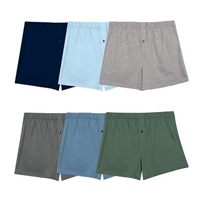 Fruit of the Loom Men's Tag Free Knit Boxer Shorts, Relaxed Fit, Moisture Wicking, Assorted Color Multipacks Caleçon Boxeur, Tricot-Lot de 6-Couleurs Assorties, XL Homme - Publicité Fruit of the Loom Men's Tag Free Knit Boxer Shorts, Relaxed Fit, Moisture Wicking, Assorted Color Multipacks Caleçon Boxeur, Tricot-Lot de 6-Couleurs Assorties, XL Homme - Publicité