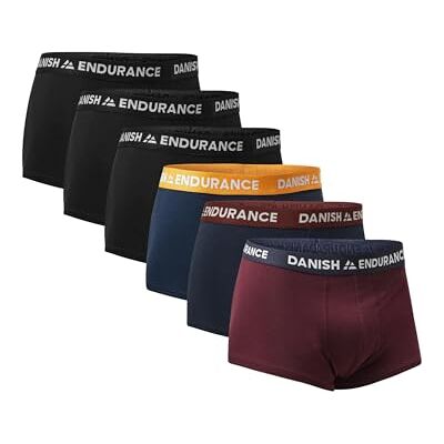 DANISH ENDURANCE Boxers Courts Taille Basse Hommes, Lot de 6, Multicolore (3xNoir, 1xBleu Marine/Orange, 1xBleu Marine/Bordeaux, 1xBordeaux/Bleu Marine), 3XL - Publicité DANISH ENDURANCE Boxers Courts Taille Basse Hommes, Lot de 6, Multicolore (3xNoir, 1xBleu Marine/Orange, 1xBleu Marine/Bordeaux, 1xBordeaux/Bleu Marine), 3XL - Publicité