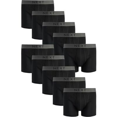 NEXT, Lot de Boxers pour Homme 100% Pur Coton, Coupe Confortable X Boxers Noir, L, Boxer 100 % pur coton avec ouverture sur le devant, lot de 10 - Publicité NEXT, Lot de Boxers pour Homme 100% Pur Coton, Coupe Confortable X Boxers Noir, L, Boxer 100 % pur coton avec ouverture sur le devant, lot de 10 - Publicité