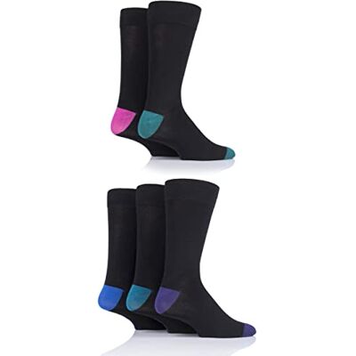 SockShop Chaussettes en bambou naturel pour hommes, colorées et à motifs, taille 40-45, lot de 5 - Publicité SockShop Chaussettes en bambou naturel pour hommes, colorées et à motifs, taille 40-45, lot de 5 - Publicité