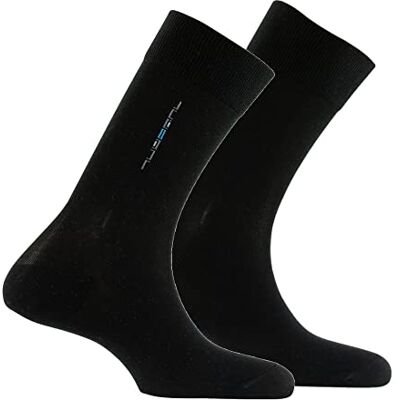 Kindy Lot de 2 paires de chaussettes fil d'écosse MADE IN FRANCE couleur Noir Pointure 43-46 - Publicité Kindy Lot de 2 paires de chaussettes fil d'écosse MADE IN FRANCE couleur Noir Pointure 43-46 - Publicité