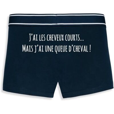 La French Touch Boxer Homme Humour J’AI Les Cheveux Courts mais Une Queue d’Cheval Confectionné en France Caleçon Homme Drole et Rigolo Cadeau Humour Anniversaire Original - Publicité La French Touch Boxer Homme Humour J’AI Les Cheveux Courts mais Une Queue d’Cheval Confectionné en France Caleçon Homme Drole et Rigolo Cadeau Humour Anniversaire Original - Publicité