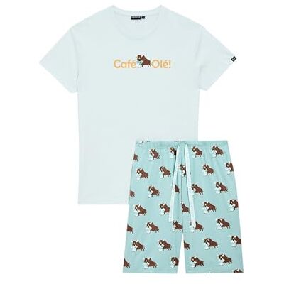 ARTHUR Pyjama Court Homme 100% Coton Jersey Ensemble Manches Courtes & Short à Motifs Olé Vert Léger, Doux et Respirant Taille M - Publicité ARTHUR Pyjama Court Homme 100% Coton Jersey Ensemble Manches Courtes & Short à Motifs Olé Vert Léger, Doux et Respirant Taille M - Publicité