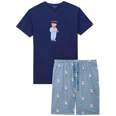 ARTHUR Pyjama Court Homme 100% Coton Jersey Ensemble Manches Courtes & Short à Motifs Livre Fantaisie Marine Léger, Doux et Respirant Taille XXL - Publicité ARTHUR Pyjama Court Homme 100% Coton Jersey Ensemble Manches Courtes & Short à Motifs Livre Fantaisie Marine Léger, Doux et Respirant Taille XXL - Publicité