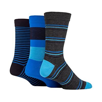 SockShop Hommes Doux Chaussettes en bambou rayées et unies Paquet de 3 Ciel bleu 39-45 - Publicité SockShop Hommes Doux Chaussettes en bambou rayées et unies Paquet de 3 Ciel bleu 39-45 - Publicité