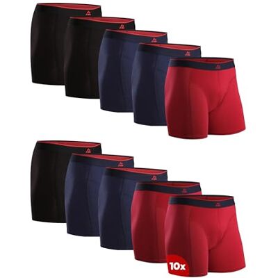 DANISH ENDURANCE Boxer Bambou Homme, Calecon Homme Ultra Doux et Respirant, Lot de 10, Multicolore (4X Bleu Marine, 3X Noir, 3X Rouge), XXL - Publicité DANISH ENDURANCE Boxer Bambou Homme, Calecon Homme Ultra Doux et Respirant, Lot de 10, Multicolore (4X Bleu Marine, 3X Noir, 3X Rouge), XXL - Publicité