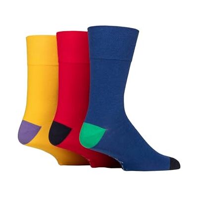 SockShop Gentle Grip Mens Colourburst Cotton Socks Pack of 3 - Publicité SockShop Gentle Grip Mens Colourburst Cotton Socks Pack of 3 - Publicité