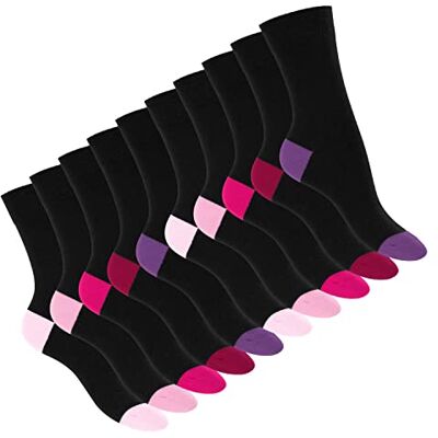 Footstar Lot de 10 Paires Chaussettes Coton Pointe et Talon - Publicité Footstar Lot de 10 Paires Chaussettes Coton Pointe et Talon - Publicité