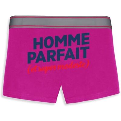 La French Touch Boxer Homme Humour Homme Parfait et Modeste Confectionné en France Caleçon Homme Drole et Rigolo Cadeau Humour Anniversaire Original - Publicité La French Touch Boxer Homme Humour Homme Parfait et Modeste Confectionné en France Caleçon Homme Drole et Rigolo Cadeau Humour Anniversaire Original - Publicité