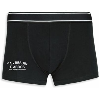 La French Touch Boxer Homme Humour Pas Besoin d'abdos avec Un Paquet pareil Confectionné en France Caleçon Homme Drole et Rigolo Cadeau Humour Anniversaire Original - Publicité La French Touch Boxer Homme Humour Pas Besoin d'abdos avec Un Paquet pareil Confectionné en France Caleçon Homme Drole et Rigolo Cadeau Humour Anniversaire Original - Publicité
