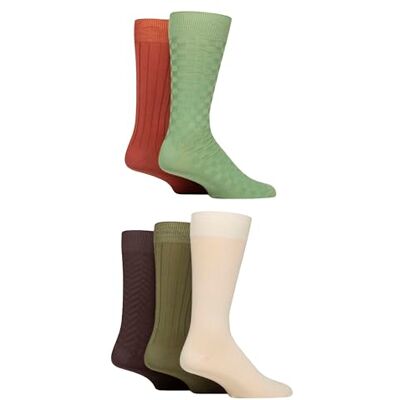 SockShop Chaussettes en bambou naturel pour hommes, colorées et à motifs, taille 40-45, lot de 5 - Publicité SockShop Chaussettes en bambou naturel pour hommes, colorées et à motifs, taille 40-45, lot de 5 - Publicité
