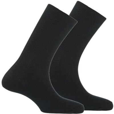 Kindy Lot de 2 paires de mi-chaussettes non-comprimantes en coton - Publicité Kindy Lot de 2 paires de mi-chaussettes non-comprimantes en coton - Publicité