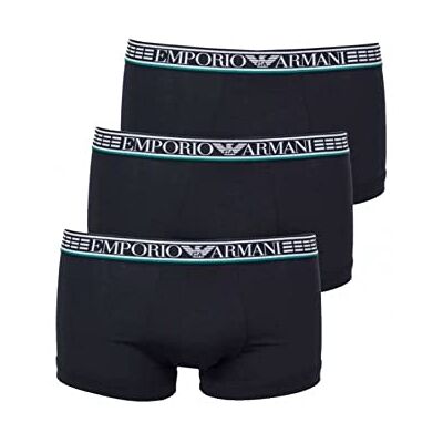 Emporio Armani 3-Pack Trunk Silver Fit Trunks Homme (Lot de 3) - Publicité Emporio Armani 3-Pack Trunk Silver Fit Trunks Homme (Lot de 3) - Publicité
